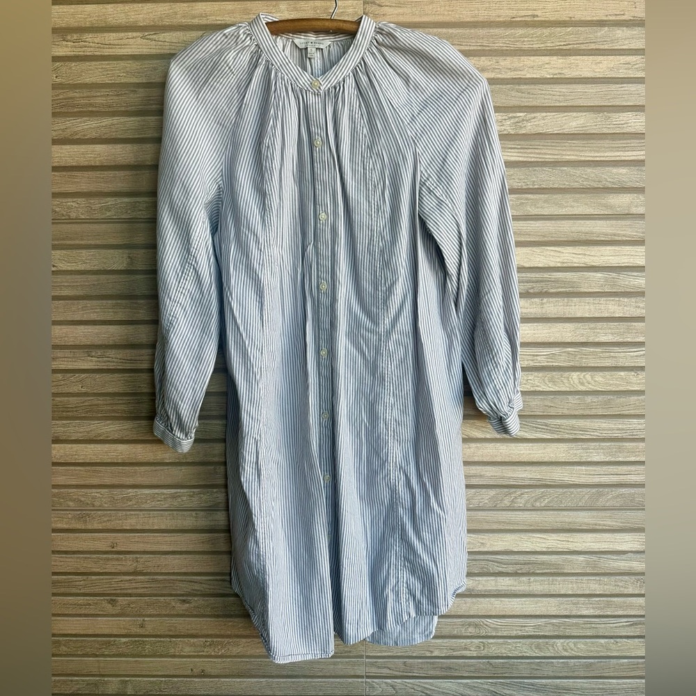 Lucky Brand Gray Striped Shirt Shirt Sweet Details Size Small